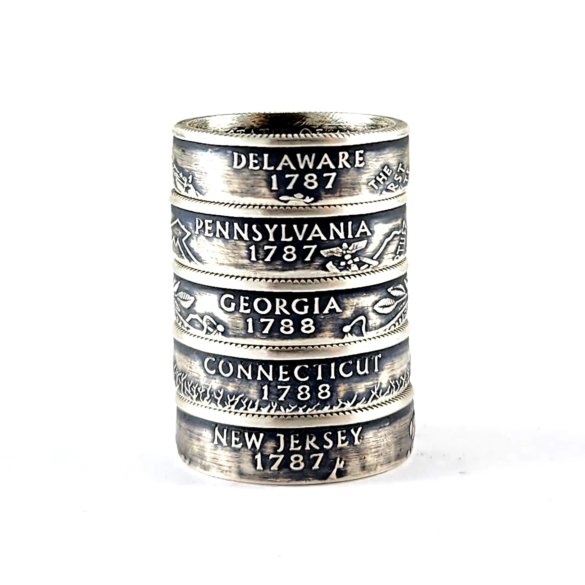 90% Silver 1999 State Quarter Coin Ring