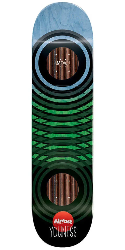 Almost Youness Amrani OG Trans Rings Impact Skateboard Deck - Blue/Black - 8.0in