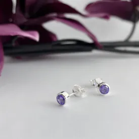 Amethyst Sparkle Studs (Feb) - SE5054