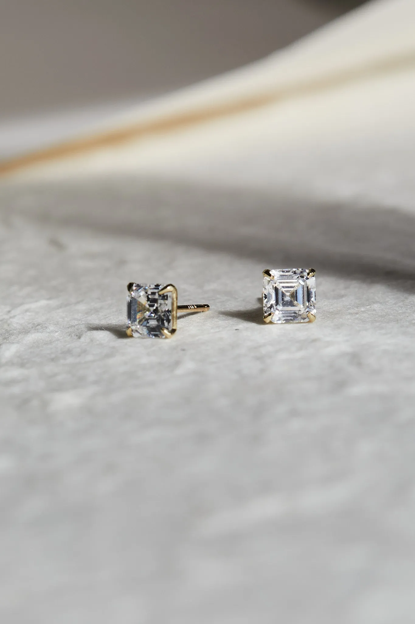 Asscher Diamond Studs