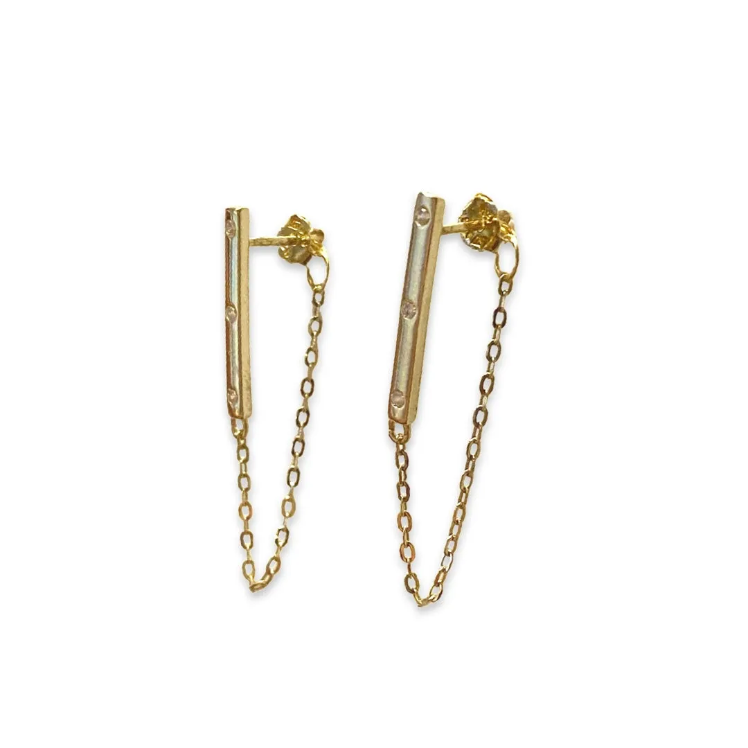 Barbara Chain Stud Earrings