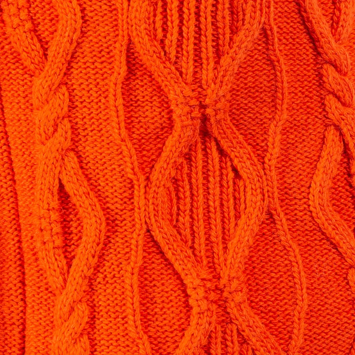 Cable Zip Cardigan in Orange