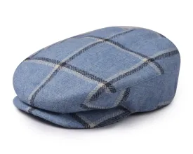 Cap Tweed in Blue Windowpane