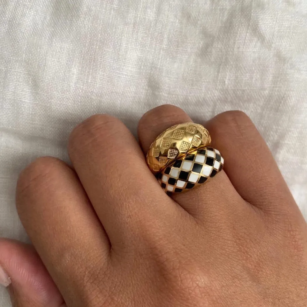 Checker Rings - Set of 2