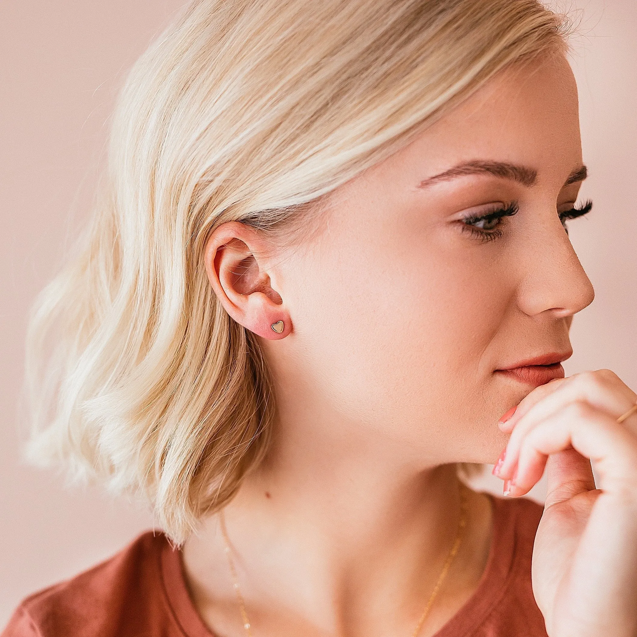 Cleo Heart Stud Earrings