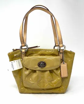 Coach Tan Signature Patent Leather NEW Designer Tote