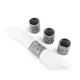 Concho Pattern Napkin Rings Set of 4