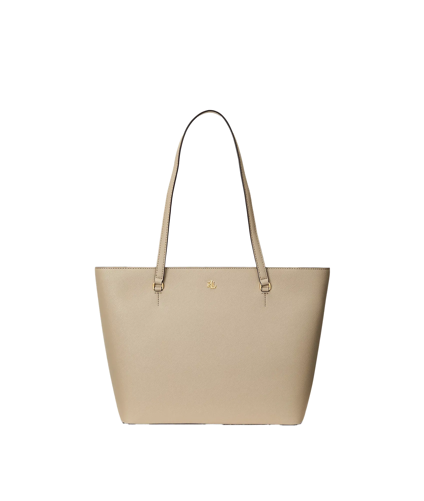 Crosshatch Leather Medium Karly Tote - Beige