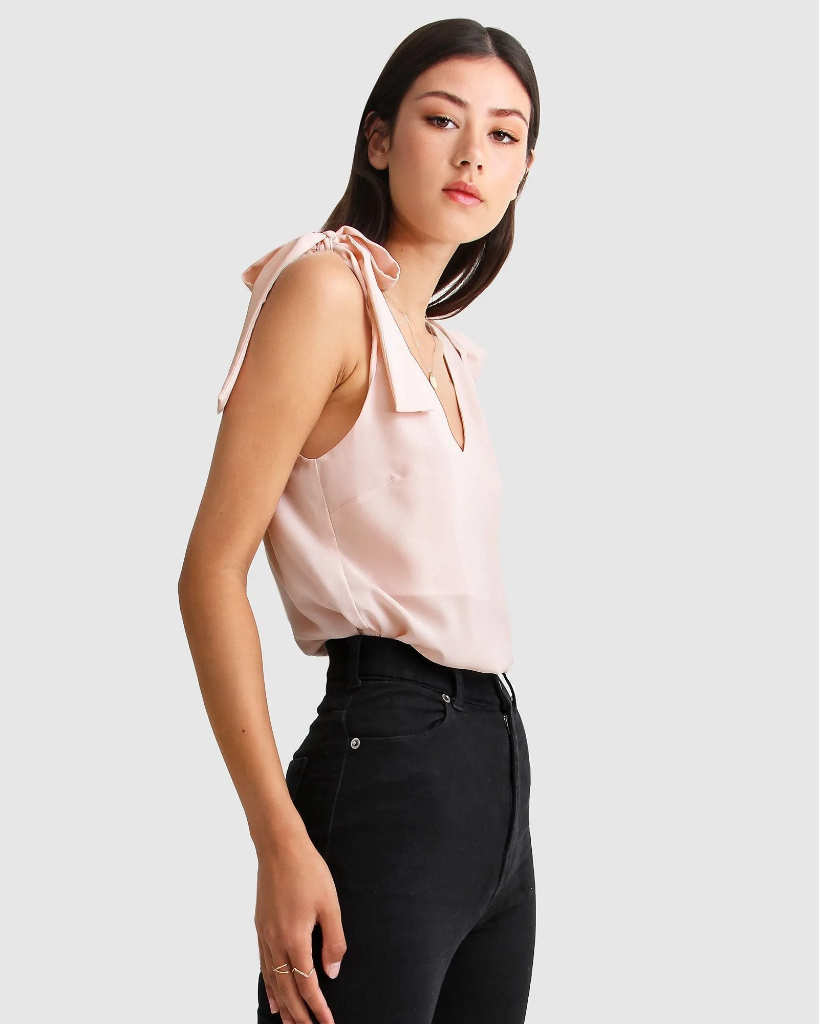 Feel For You V-Neck Top - Blush