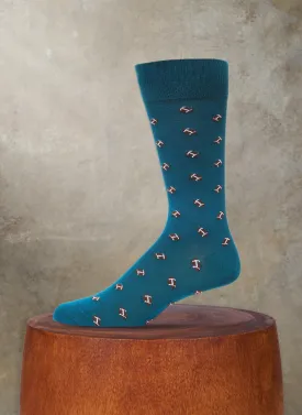 Football Sock in Teal