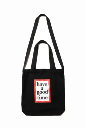 FRAME CANVAS 2WAY TOTE BLACK