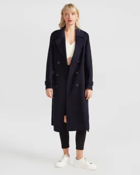 Front Runner Belted Coat - Navy