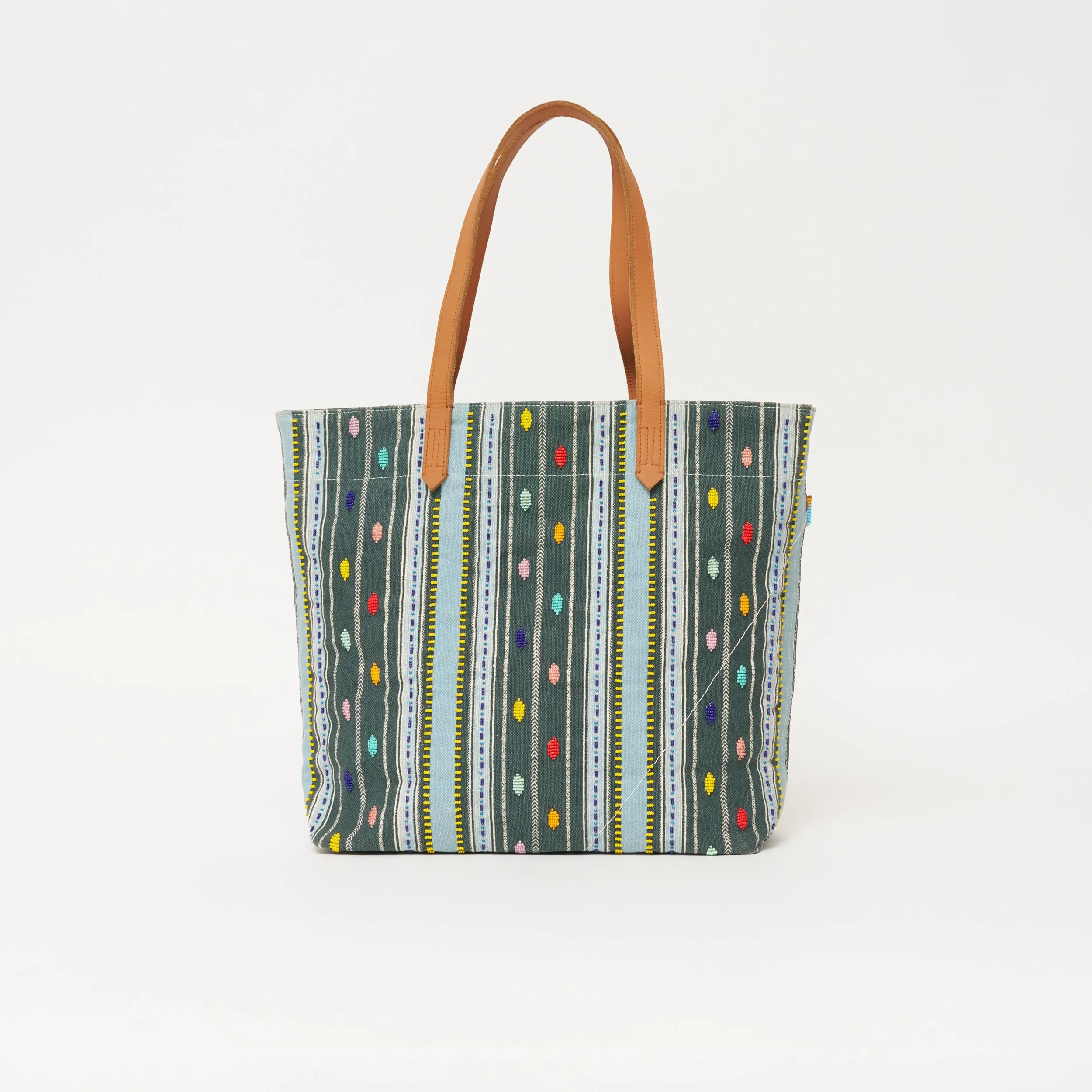 Go-To Tote - Beaded Bisa Stripe