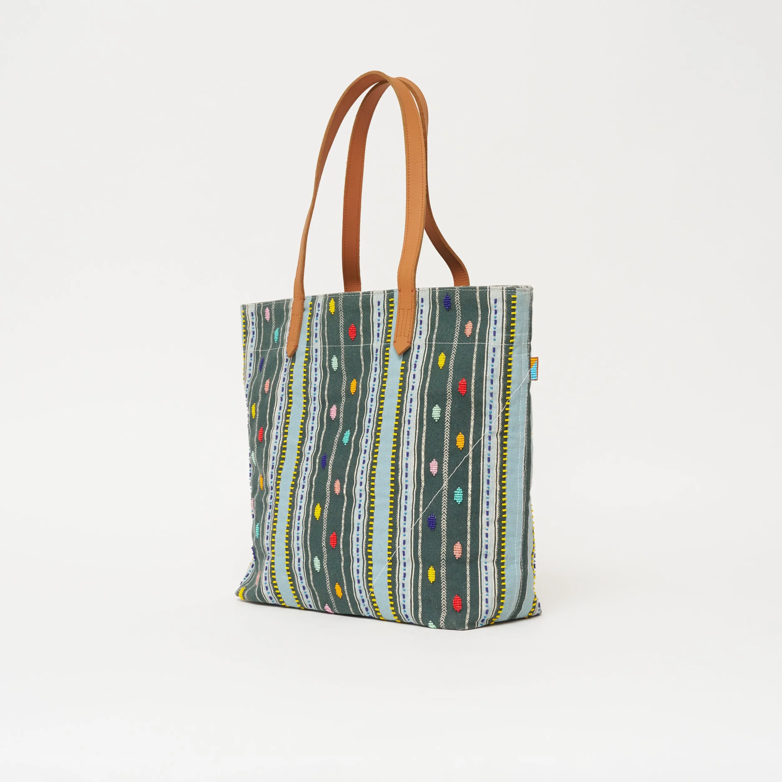 Go-To Tote - Beaded Bisa Stripe