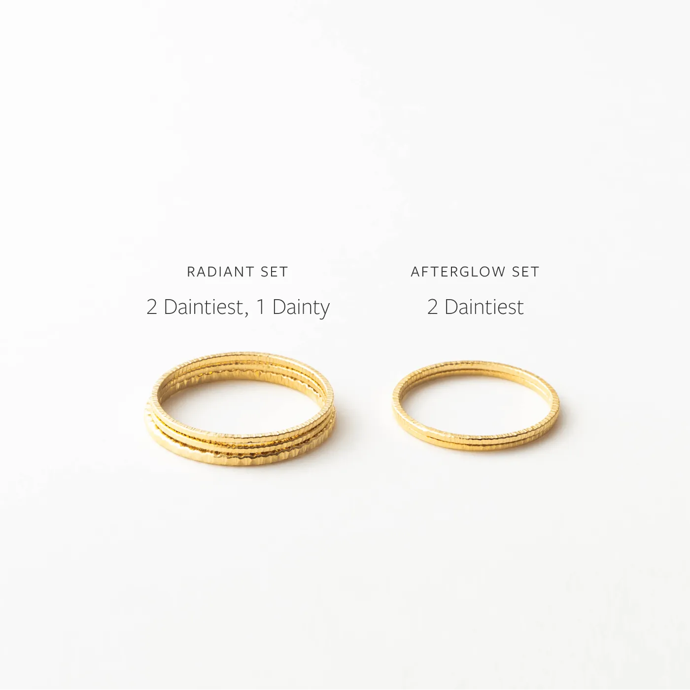 Golden Hour Stacking Rings