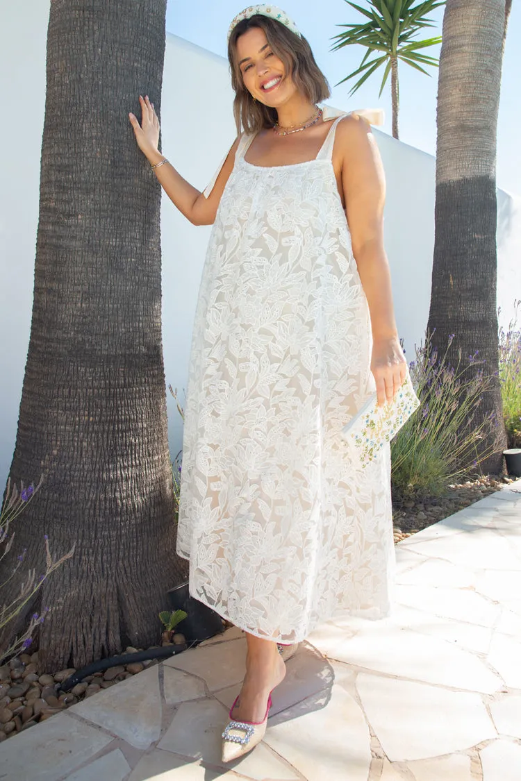 Ivory Isadora Lace Maxi Dress