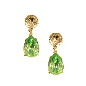 Jonquil & Peridot Teardrop Pierced Earring