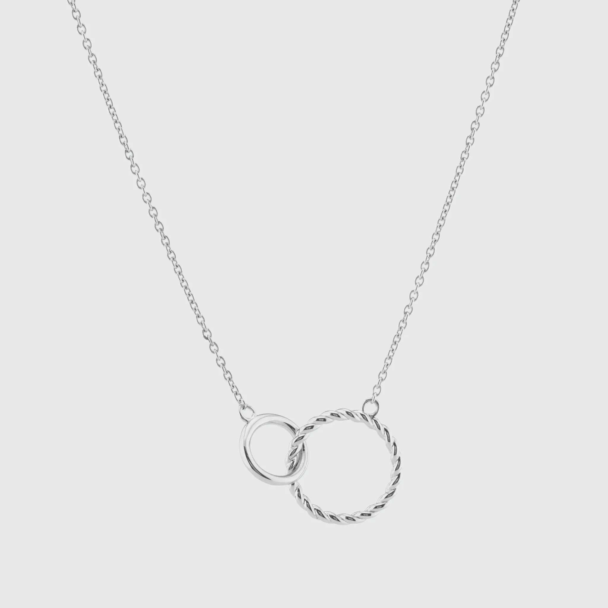 Kelso Alhambra Silver Twisted Rings Necklace