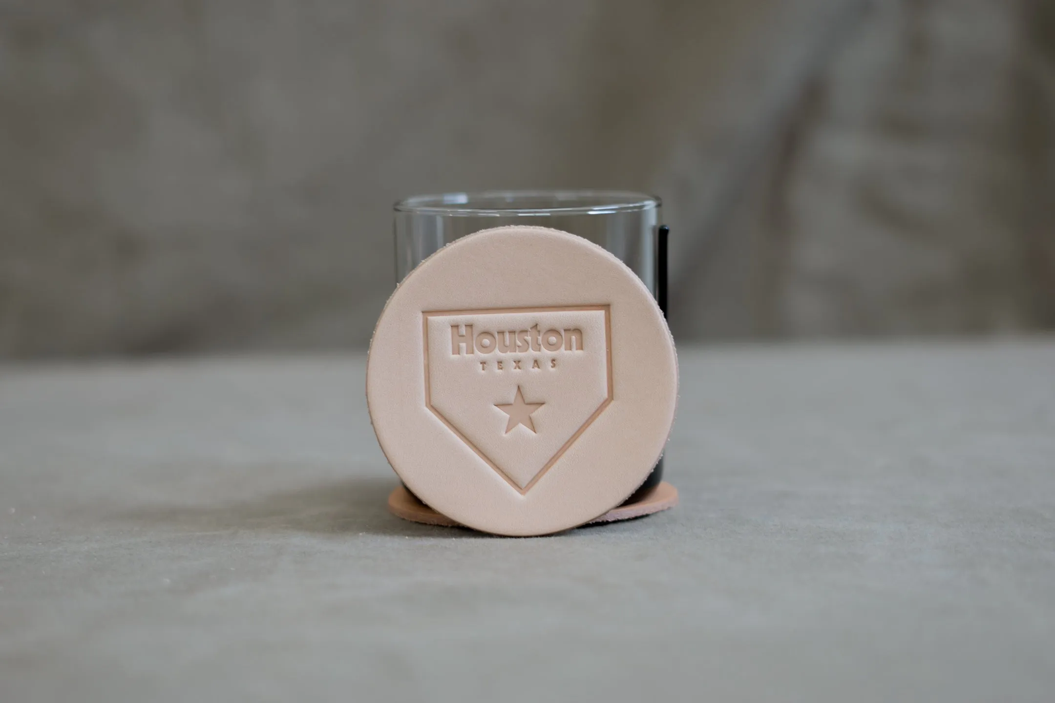 Leather Coaster | Houston Home Plate | Manready Mercantile