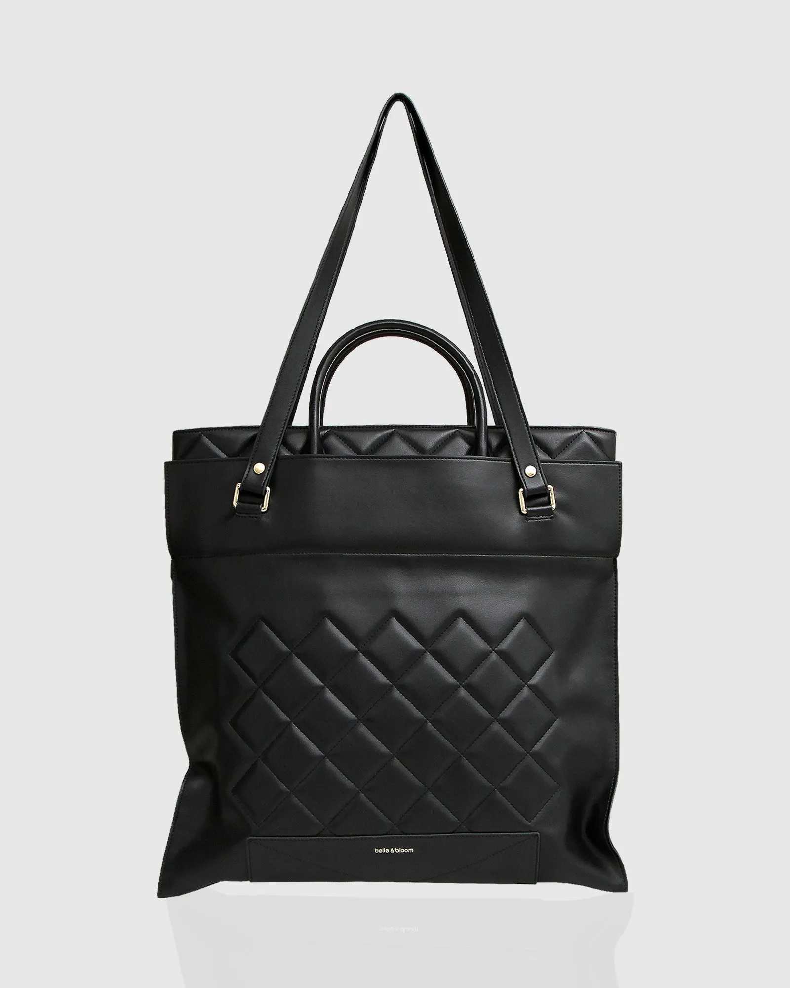 Lost Lovers Quilted Leather Tote - Black