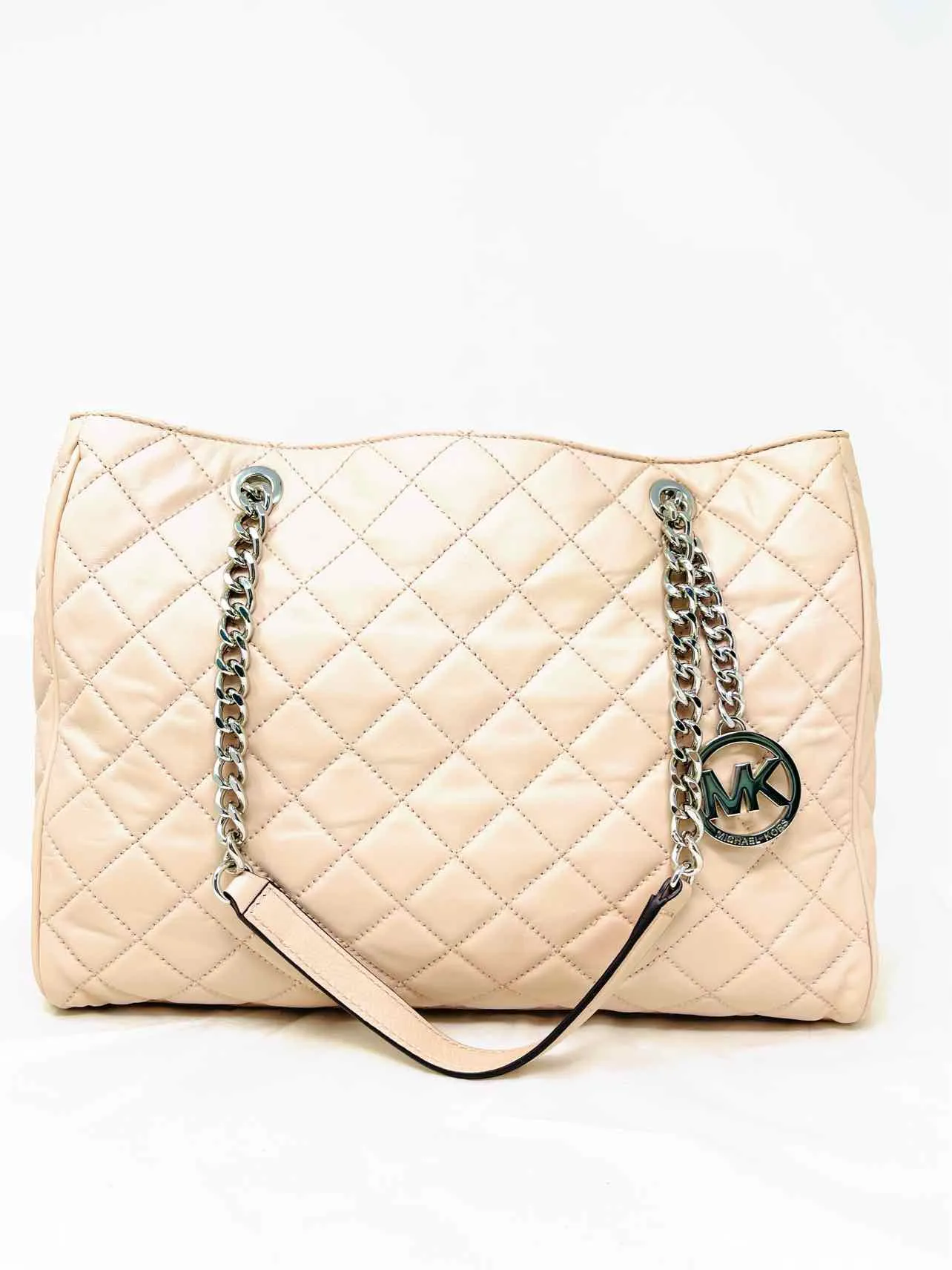 Michael Michael Kors Lt. Pink Quilted Leather Designer Tote