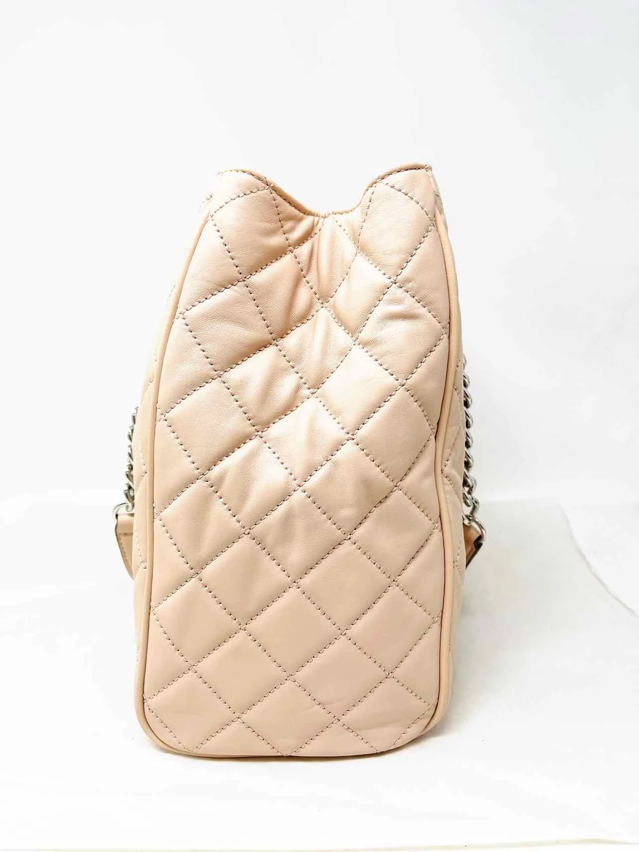 Michael Michael Kors Lt. Pink Quilted Leather Designer Tote