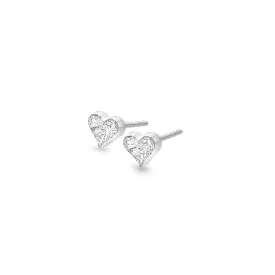 Mini love heart studs