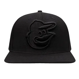 MLB BALTIMORE ORIOLES NEUTRAL WOOL UNISEX SNAPBACK HAT (BLACK)