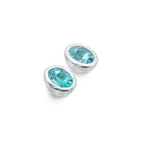 Ocean soul topaz studs