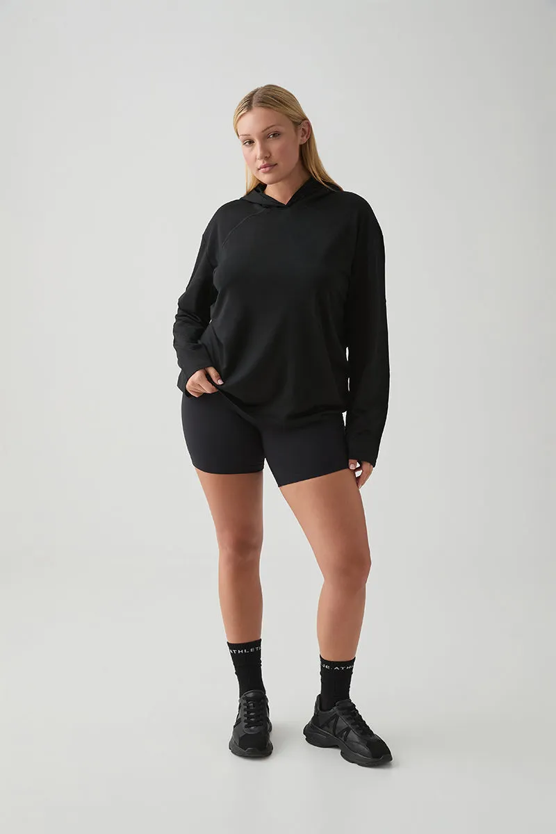 Panelled Merino Long Sleeve Hoodie 450