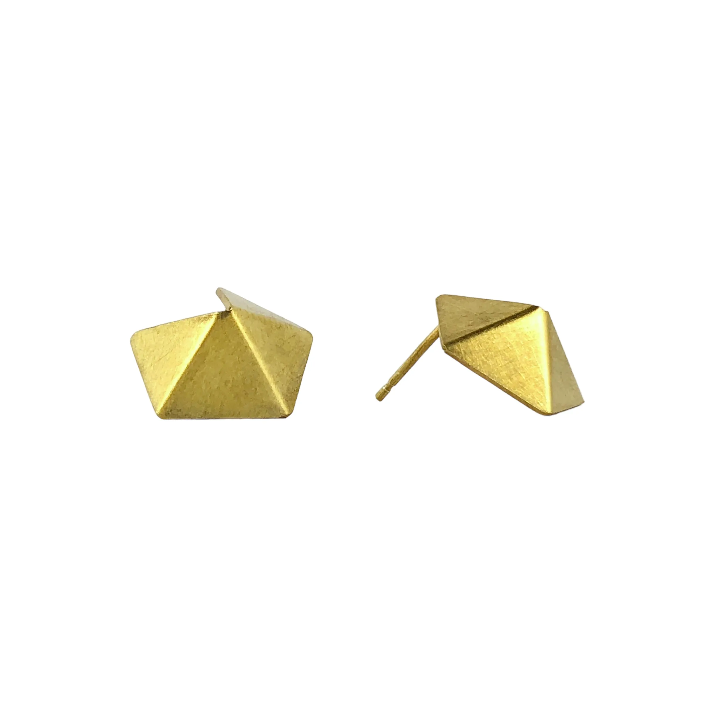 Pentagon Gold Plated Studs - Ananda Ungphakorn