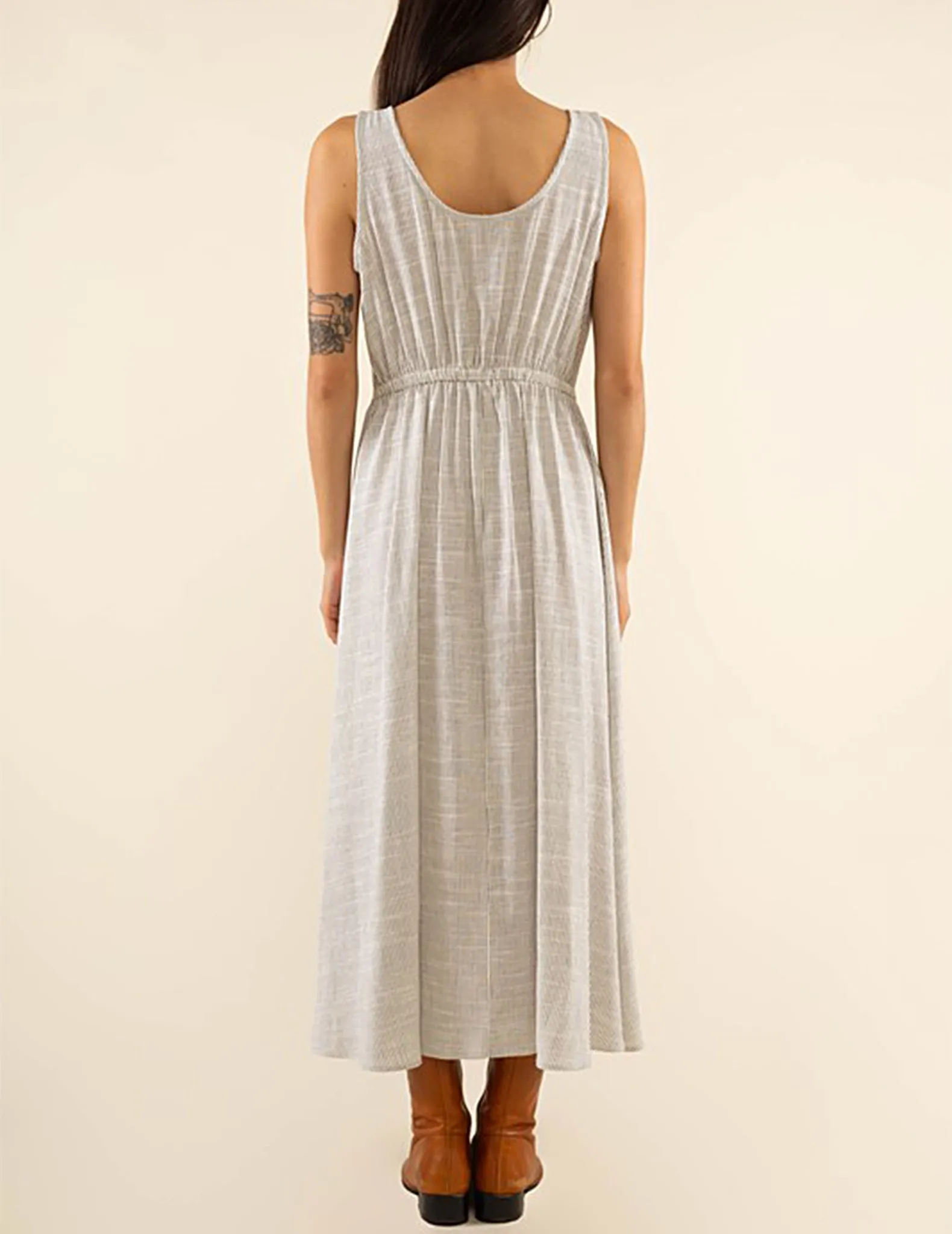 Petra Cotton Linen Button Dress