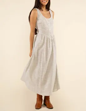 Petra Cotton Linen Button Dress