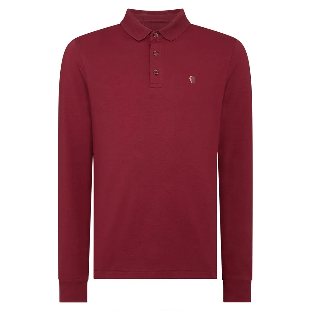 Remus Uomo Long Sleeve Polo | Dark Red