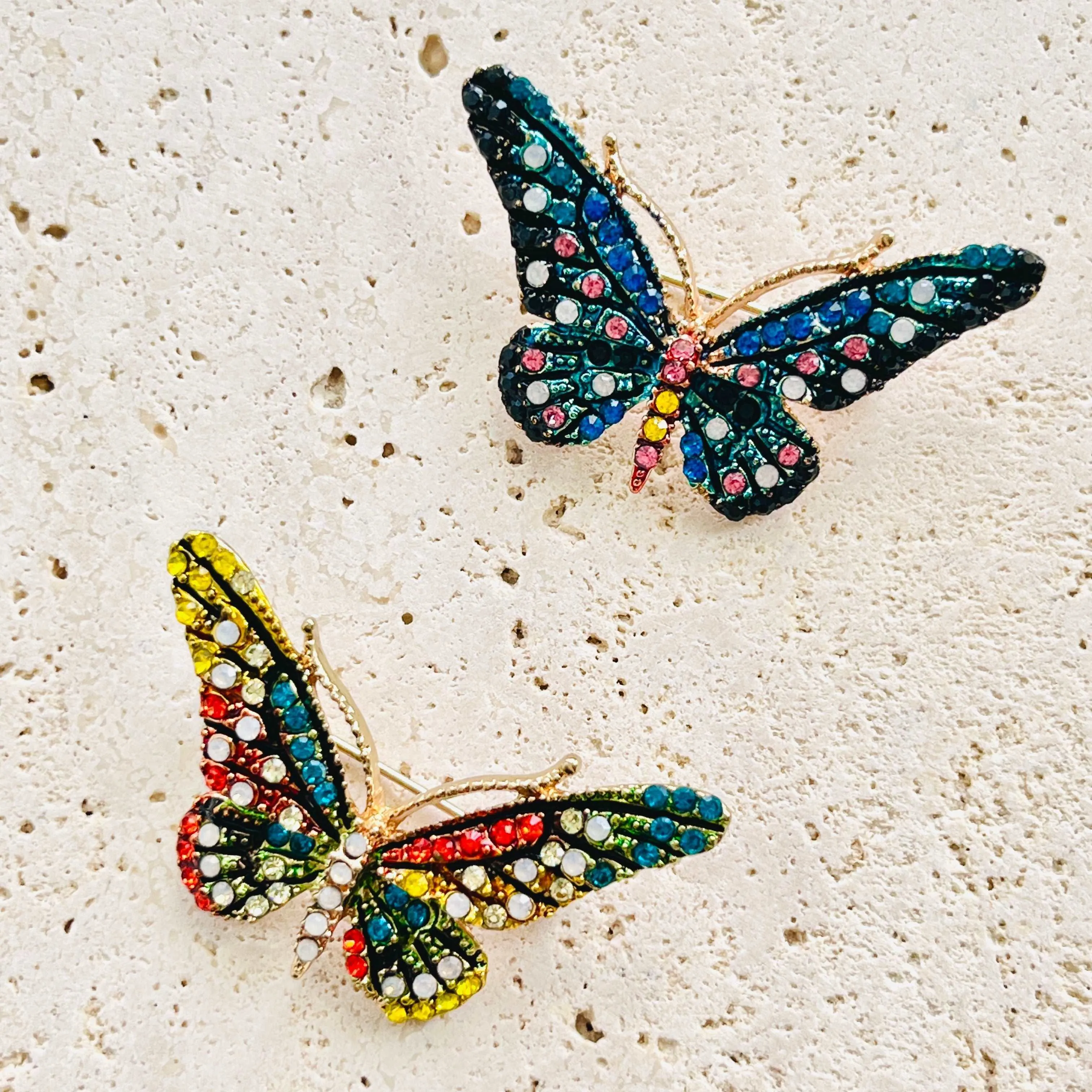 Shinning Rhinestones Butterfly Brooch