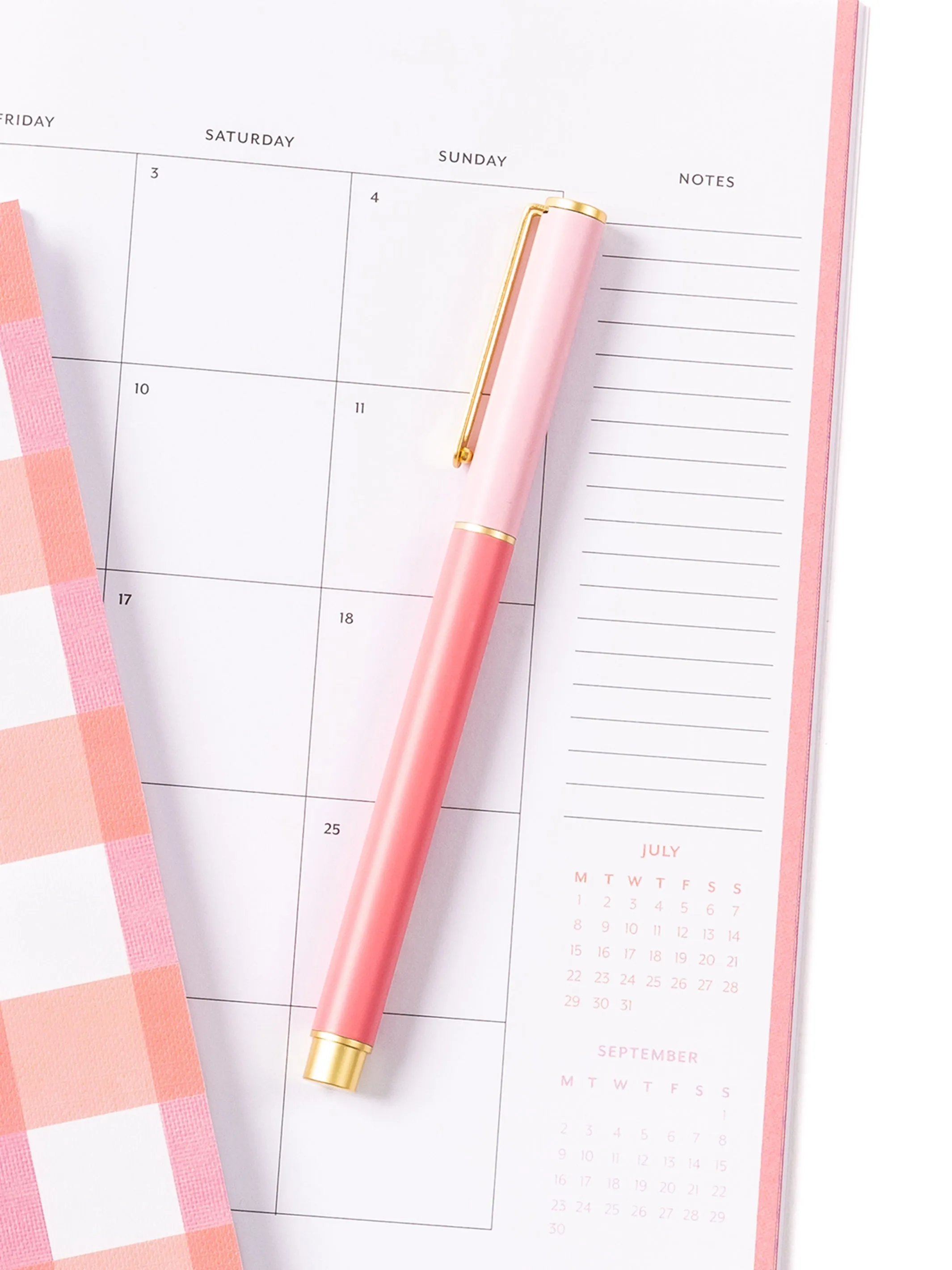 Snap Cap Pen | Colorblock Pink