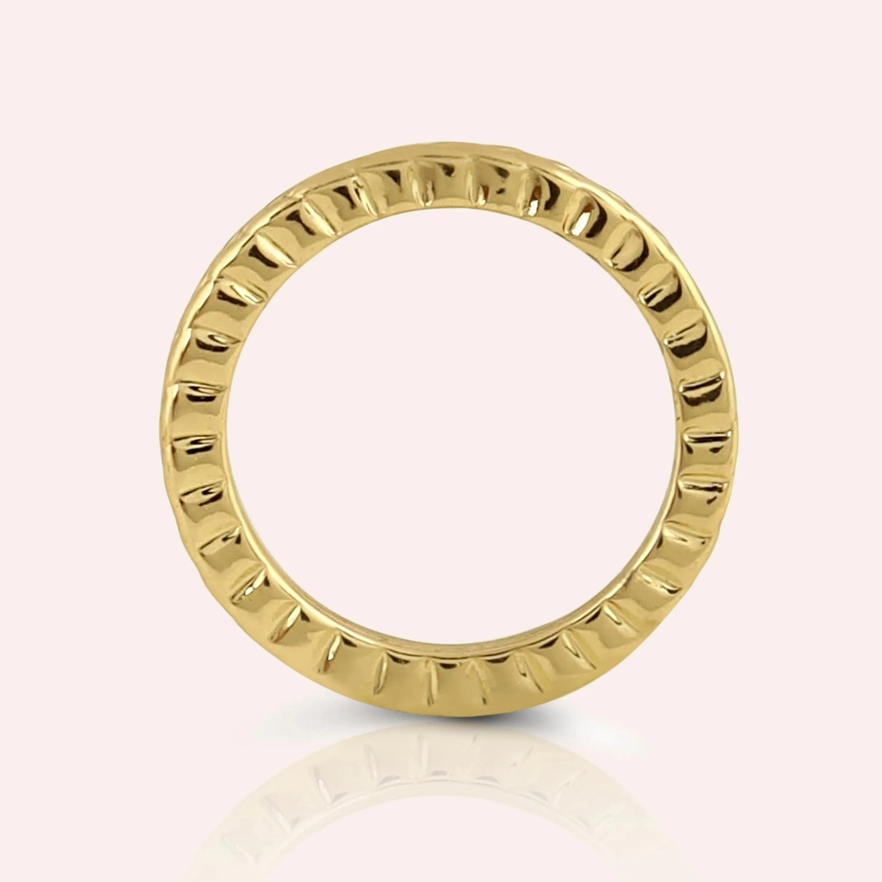 TFC 24K Lovely Lattice Gold Plated Ring Stack