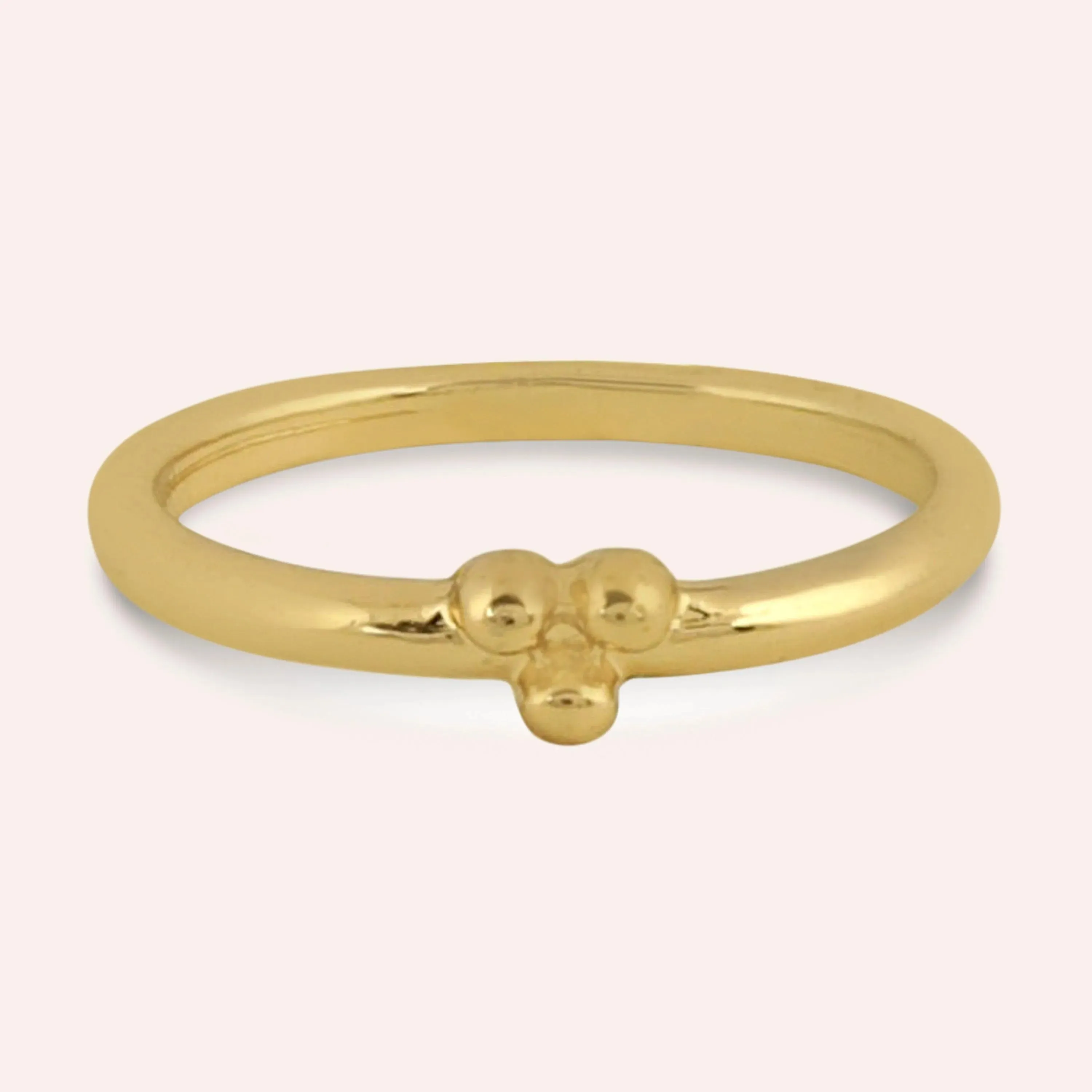 TFC 24K Lovely Lattice Gold Plated Ring Stack