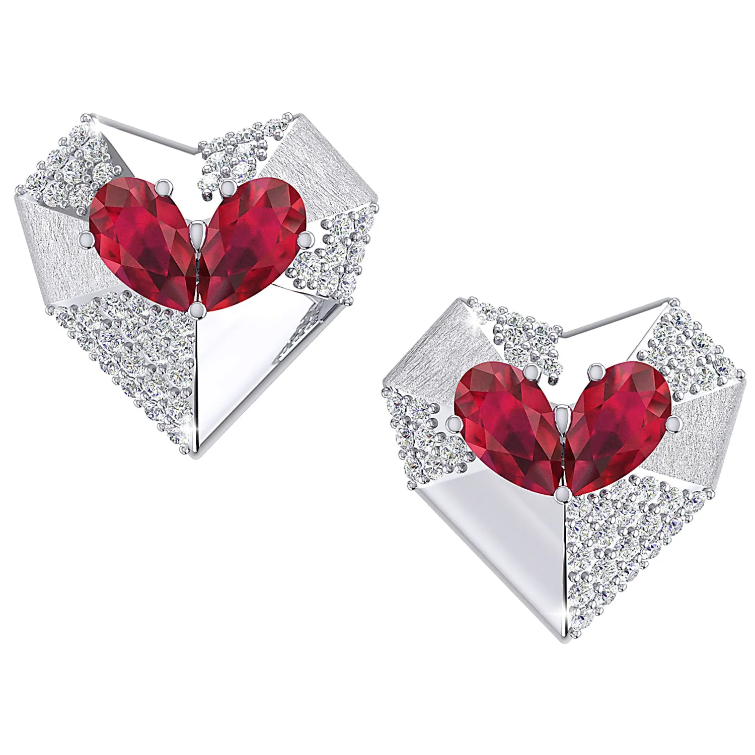 THE ETERNAL LOVE HEARTS STUDS