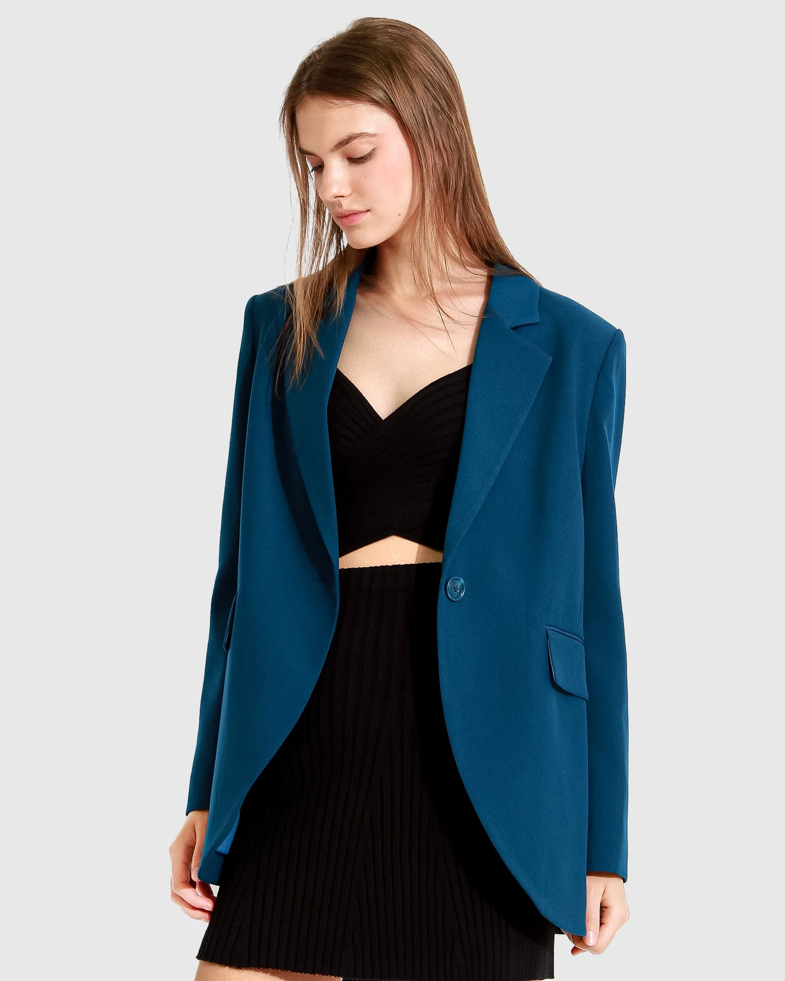 Unchained Heart Blazer - Dark Teal