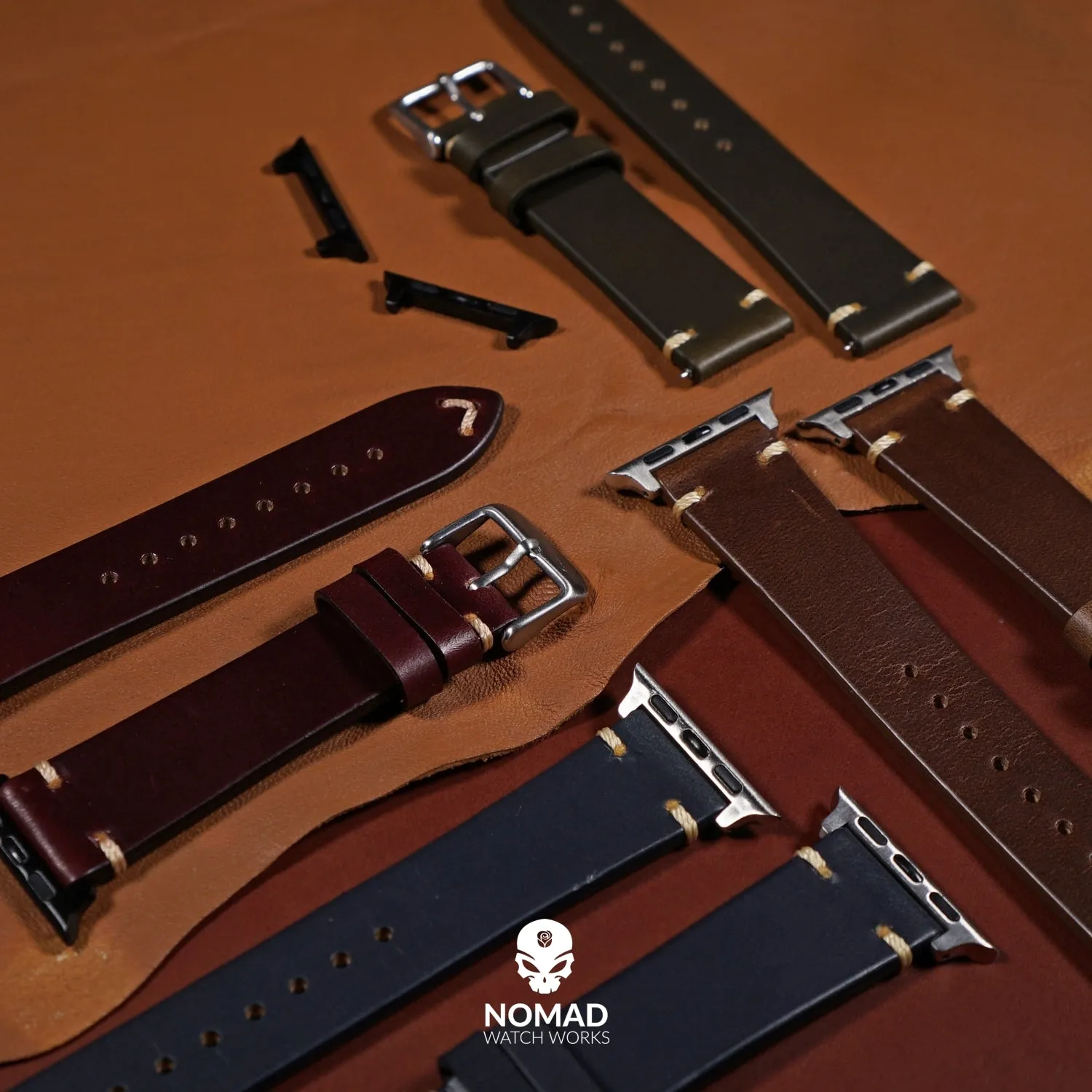 Vintage Horween Leather Strap in Chromexcel® Navy (Apple Watch)