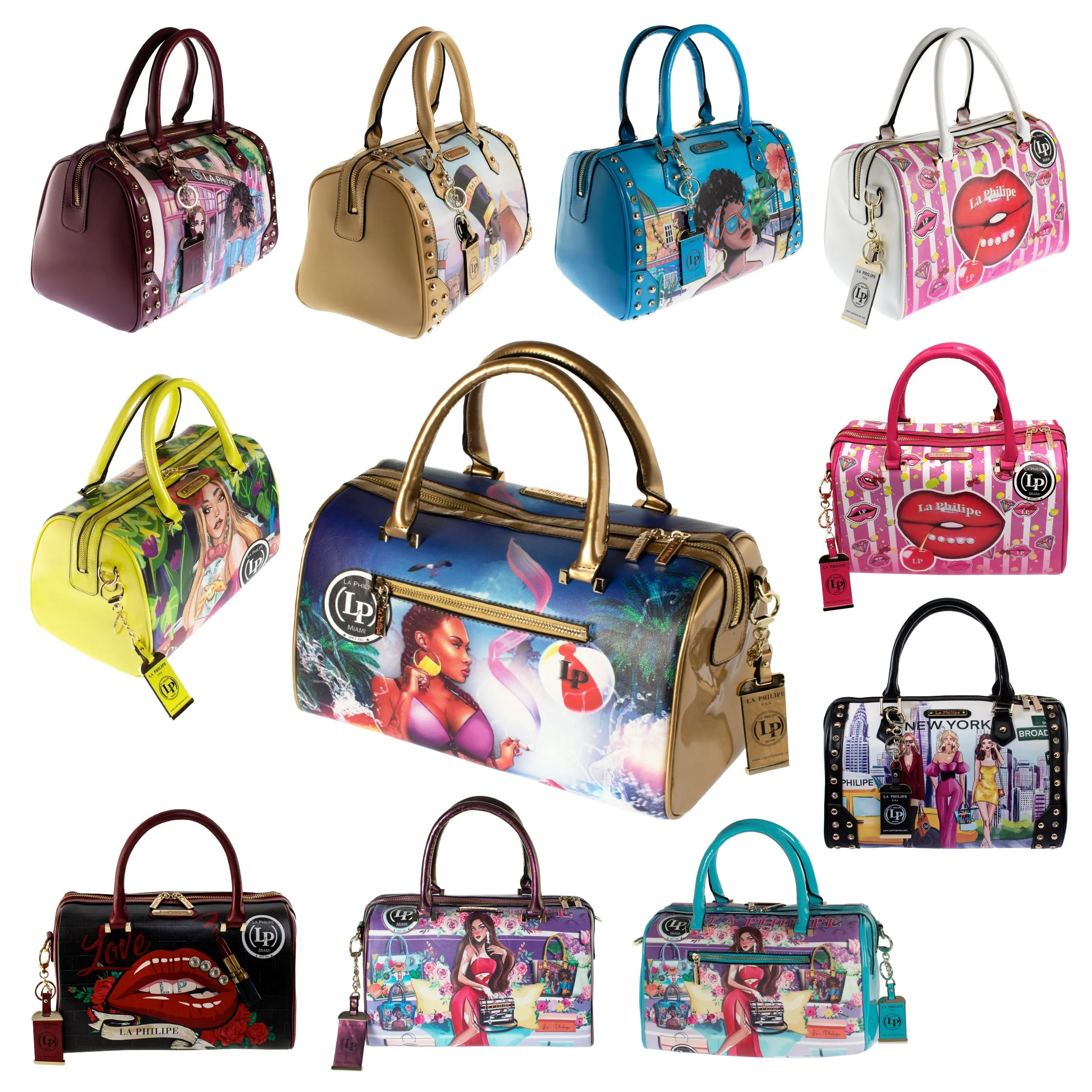 Women's Wholesale Tote in Assorted Print - Bulk Case of 24