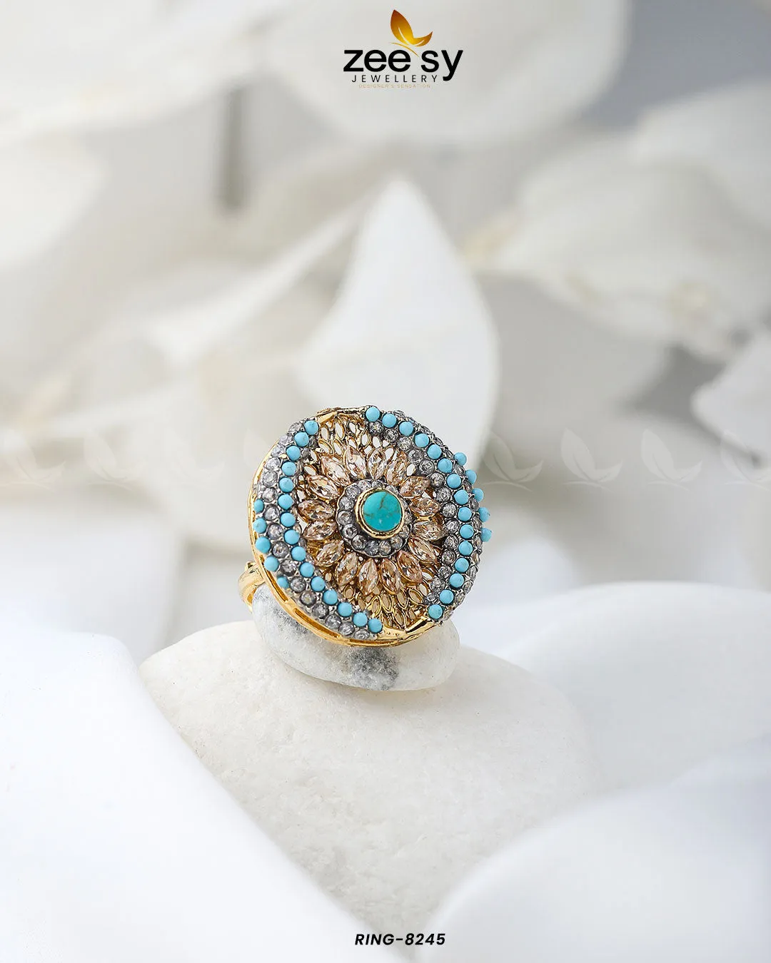 Zircon Cluster Ring-8245